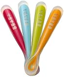 BEABA First Stage Silicone Spoon Multi-Pack - Multicolor - 4 ct [並行輸入品]