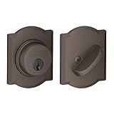 Schlage B60N CAM 613 Camelot Single Cylinder Deadbolt, Oil Rubbed Bronze [並行輸入品]