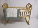 Baby Doll Bedding Zuma Cradle Bedding Set, Seafoam by BabyDoll Bedding