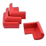 uxcell コーナークッション　コーナーガード　コーナーパッド　コーナーカバー エッジ カバー パッド リビングルーム用 家具 引き出し 気泡ゴム製 レッド 4 個入れ