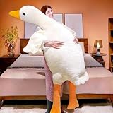 BXEBUI ジャイアントホワイトグースぬいぐるみ - 75インチ、非常に大きな体脂肪のガチョウのぬいぐるみ 6フィートのアヒルのぬいぐるみ 抱き枕 みんなへのギフト(75インチ)