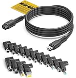 「15 in 1」KFD USB-C PD トリガーケーブル 電源ケーブル 15種変換DCプラグ(3.0*1.0mm / 3.5*1.35mm / 4.0*1.35mm / 4.0*1.7mm / 4.8*1.7mm / 4.5*3.0mm/ 4.5*3.0mm / 5.5*3.0mm / 5.5*1.7mm / 5.5*2.5mm / 7.4*5.0mm/ 7.4*5.0mm/ 7.9*5.5mm / 6.5*4.4 mm / 11*5.0mm)付き ノートパソコンの充電用 USB Type‑C to DCケーブル