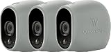 3x Silicone Skins for Arlo Smart Security - 100% Wire-Free Cameras by Wasserstein (3 Pack, Grey) [並行