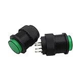 Goliton® 5X　押しボタンスイッチ　R16-503AD 16mm　円形　セルフロック式スイッチ　250v 3A　【ライト付き】　グリーン
