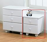 かわいらしいキャスター付き　ミニチェスト「カラーボーイ34-2ＷＨ」