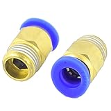 uxcell　クイックカプラー　ねじ込み　空気圧　ストレート　ジョイント　コネクタ　8mm x 1/4" PT　2個入り