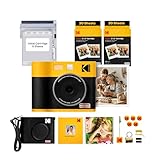 KODAK Mini Shot 3 ERA 4PASS 2-in-1 チェキカメラ＆スマホプリンター(3x3") (カメラ + 68枚入+ギフトセット, イエロー)