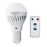 CHEEKON AC 85-265V 7W LED Magic bulb with remote controller White Emergency Light with Rechargeable 