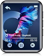 JOLIKE MP3プレーヤー Bluetooth 5.0 16GB内蔵 128GBまで拡張可能 フルタッチスクリーン スピーカー内臓 1.8インチ 合金製 超小型軽量 ポータブルオーディオプレーヤー 多機能音楽プレーヤ