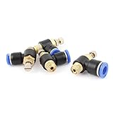 uxcell 空気圧 スピード コントローラー 1/8BSP スレッド プッシュ イン 4個入り