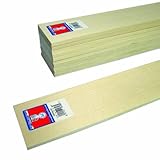 High Quality6 Micro-Cut Quality Basswood Sheet Bundle, 0.25x3x24 Inches