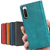 Xperia 10 IV ケース 手帳型 XPERIA10IV ケース xperia10マーク4ケース xperia10 4ケース xperia10マーク4 xperia10 マーク4 xperia 10 4 au SOG07 docomo SO-52C SoftBank 全対応 ケース 手帳 ソニー SO52C SO 52C 手帳型ケース エクスペリア10 IV エクスぺリア10IV Xperia エクスペリア10 IV スマホケース Xperia 10IV ケース 携帯カバー xperia10IV ケース 手帳型 適用 CASE 【iCoverCase】 合成皮革 内蔵マグネット ケース 手帳型 カードケース スマホケース 携帯カバー カード入れ スタンド機能 落ち着いた色 レトロ ターコイズ