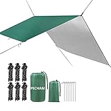 防水タープ キャンプ用品 PECHAM 遮熱式 テントタープ アウトドア 2-6人用 専用収納袋付き(天幕タープ)
