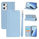 OPPO Reno7 A / Reno9 A ケース 手帳型 OPPO Reno7A/Reno9A/OPG04/A201OP/CPH2353 ケース手帳型 Reno9A 手帳型ケース カバー puレザー 耐摩擦 耐衝撃 全面保護 マグネット式 スタンド機能 カード収納 手触りが良い スマホケース スマホカバー(OPPO Reno7A/Reno9A カバー 手帳型) (ライトブルー)