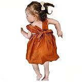 yuzuyu 子供服 ワンピース 茶色 キャメル リボン りぼん フリル (100ｃｍ) [並行輸入品]