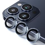 NIMASO カメラフィルム iPhone 15 Pro/iPhone 15 Pro Max 用 カメラカバー カメラ 保護 アルミ合金製＋9H強化ガラス レンズカバー 耐衝撃 高透過率 露出オーバー防止 キズ防止 ブルー アイフォン15プロ/15プロマックス 対応 NCM23K888