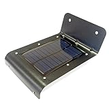 配線いらず ソーラー 式 センサー 付 玄関 軒先 照明 LED ウォールライト 防犯灯 (ブラック)