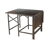 フォールディングテーブル　木目調ダイニングテーブルワイドタイプ最大幅140ｃｍ バタフライデュオ ウォールナットWN