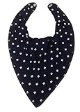 Adult Dribble Bib Bandana Special Needs 2 Pack 1 x Navy/Small White Flowers 1 x Petrol Blue/White Fl