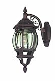 Woodbridge Lighting 61000-BKP Basic 1-Light Outdoor Wall Sconce, Powder Coat Black [並行輸入品]