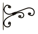 Amertec 728BL Arched Scroll Plant Bracket Wire Wrap, Black Sand [並行輸入品]