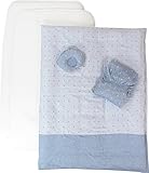 プッパプーポ ベビー布団6点セット 【ネイビースター】 日本製 オーガニック100% 2重ガーゼ カバーリングタイプ 洗濯機で洗える掛け敷きふとん 新生児用