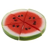 gresorth 6pcs Highlyシミュレーションフルーツ人工レッドスイカスライスFake Fruitsモデル写真撮影プロップ