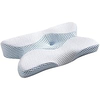 MyeFoam 改良された新時代 枕 安眠 人気 低反発枕 肩こり対策 ネックフィットまくら 快眠枕 頚椎サポート いびき防止 頭痛改善 安眠 横向き寝 ストレートネック矯正枕 呼吸が楽 通気性抜群 洗える ピロー