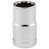 Powerbuilt 642001 1/2 Dr. 12 Pt. SAE Standard Socket, 9/16 by Powerbuilt