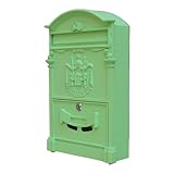 ポスト 郵便受け レトロ パステルグリーン【幅25.5×奥行8.5×高41cm】 INK-1501027H