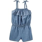 オシュコシュ OSHKOSH/ アイレットラッフルシャンブレーロンパース シャンブレー ボトムスショートパンツ 5歳【並行輸入】
