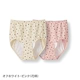 産褥ショーツ２色セット　オフホワイト・ピンク（花柄）　M