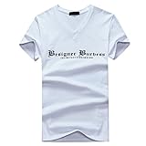 BUZZxSELECTION(バズ セレクション) Tシャツ 半袖 Vネック カットソー おしゃれ かっこいい メンズ BSTS027 (01 ホワイト,M)