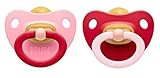 2 NUK Classic Soft Latex BPA Free Soother Pacifier Size 1, 0-6m Girl by NUK