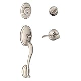 Wakefield Single Cylinder Handleset and Right Hand Accent Lever, Satin Nickel (F60 WKF 619 ACC RH) b