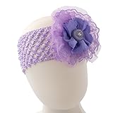 ベビーヘアバンド 花 紫 中国製