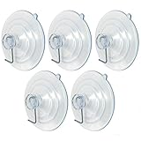 吸引カップ、AtusクリアプラスチックLarge吸盤フック、2.5 "直径 5-Pack
