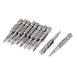 uxcell 10個入り 6.35mm 六角シャンク 2mm ヘキサゴン ビット 磁気 S2 スチール ドライバービット