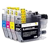 【稲妻トナー】LC3111-4PK(BK/C/M/Y) 4色セット インク 互換 インクカートリッジ LC3111 【純正品併用/大容量タイプ/残量表示/個包装】対応機種: MFC-J738DN/DWN J998DN/DWN DCP-J572N/J577N/J582N/J973N/J978N/J982N MFC-J893N/J898N/J903N/J987Nインク