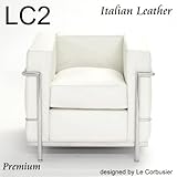 【プレミアム】LC2 革 1P（1人掛け） ホワイト ソファ グランドコンフォート ル・コルビジェ イタリアンレザー