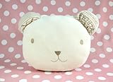 LOVE BABYくまシリーズ☆授乳枕(完成品）約21Ｘ24cm腕バンド付きオーガニックコットン＆刺繍入【ベア　出産祝】
