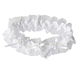 小花+リボン付き　日本製　新生児 ベビー用 ヘアバンド　76908w