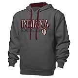 NCAA Indiana Hoosiersベンチマークカラーブロックプルオーバーフード、M、グラファイト/ガーネット