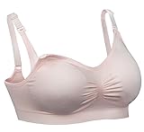 iLoveSIA (アイラブシア) マタニティ ブラジャー 授乳 2Wayオープン ノンワイヤー 薄ピンク M