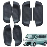 JXCARSIOJP ドアパーツ 車用室外ドアハンドル エブリィ ワゴン DA17W （H27.2～）スクラム ワゴン DG17W タウンボックス DS17W NV100クリッパーリオ DR17W エブリイバン DA17V NV100 クリッパー バン DR17V スクラムバン DG17V ミニキャブ バン DS17V カーパーツ 外装 ドアノブアンダープロテクター 日本語説明書 カーボン調
