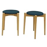 フジシ スツール ブルー サイズ:幅40×奥行40×高さ42cm ニュークローバー スツール(2脚セット) ブルー色 2脚入