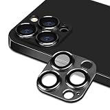 SeGinn iPhone 12 Pro Max 対応 カメラフィルム レンズカバー 金属 ケース 高透過率 露出オーバー防止 耐衝撃 防塵 全面保護 アルミ合金＋強化ガラス製 iPhone 12 Pro Max 用 レンズフィルム （黒）