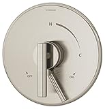 Symmons S-3500TS-CYL-B-STN Dia Tub/Shower System with Lever Handle, Satin Nickel [並行輸入品]
