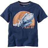 Carter's(カーターズ) ロケットグラフィックティ ブルー トップス半袖Tシャツ 6ヶ月【並行輸入】
