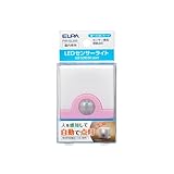 ELPA LEDコンパクトセンサーライト ピンク PIR-SL200(PK)
